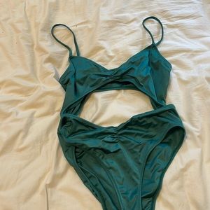 Size small emerald green one piece swim